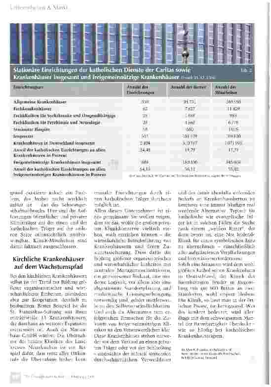 Vorschauseite 4: Katholische Krankenhäuser blühen im Verborgenen