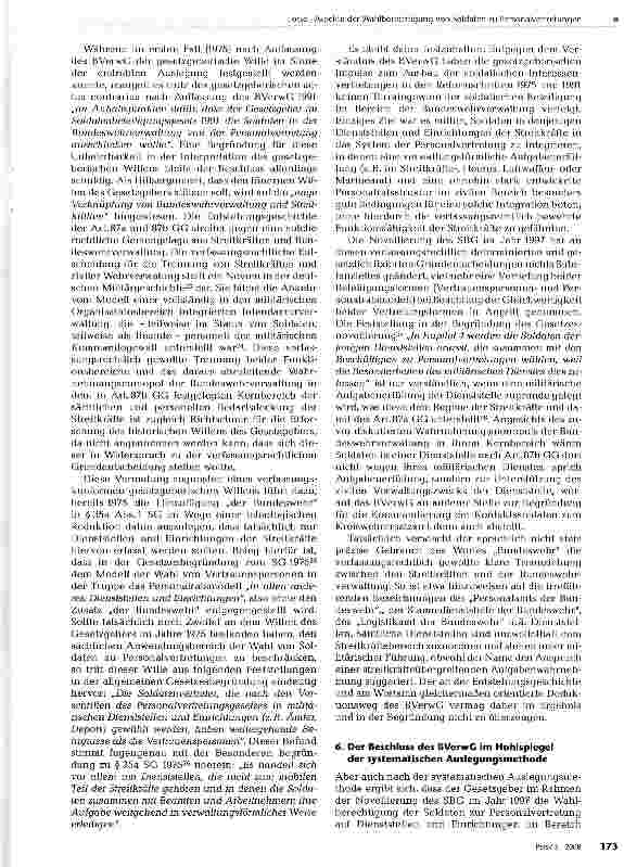 Vorschauseite 5: Aspekte der Wahlberechtigung von Soldaten zu Personalvertretungen