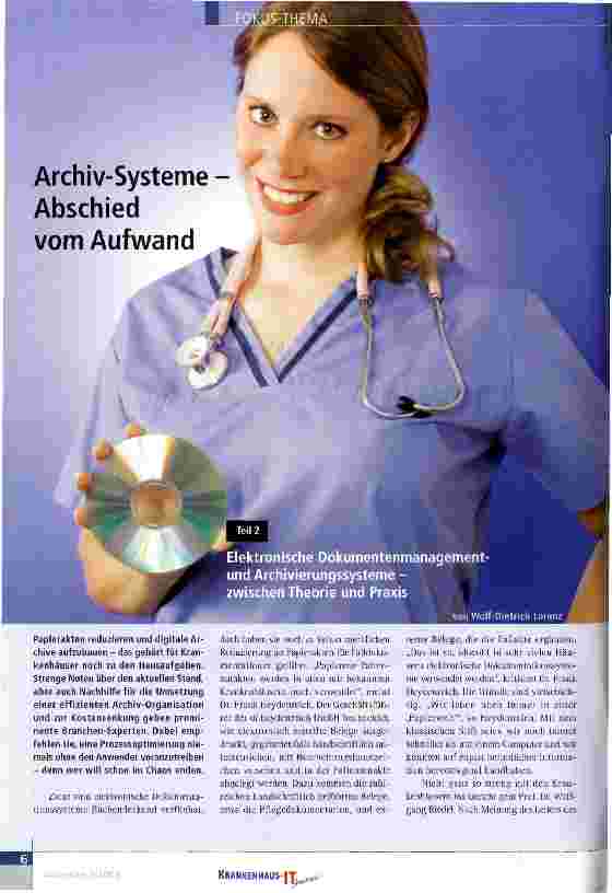 Vorschauseite 1: Archiv-Systeme -Abschied vom Aufwand