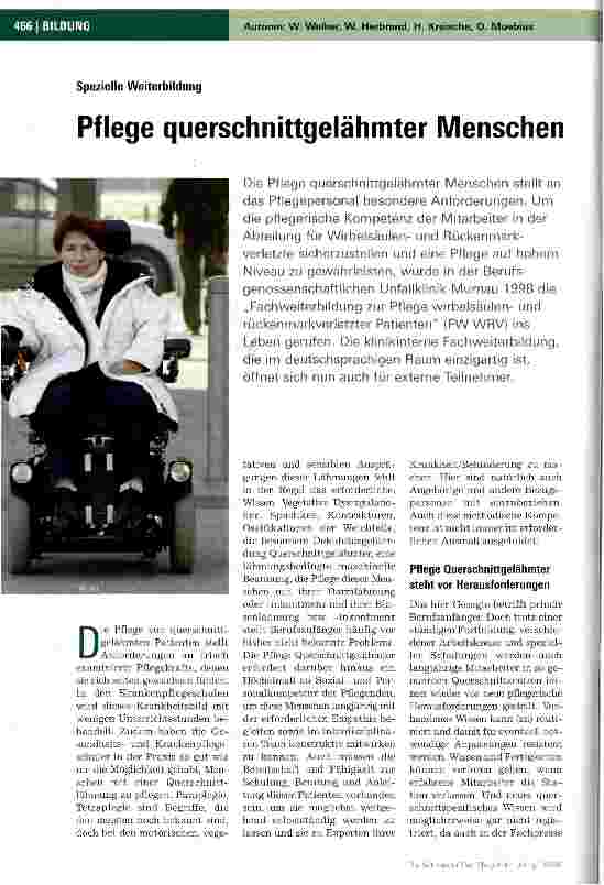 Vorschauseite 1: Pflege querschnittgelähmter Menschen
