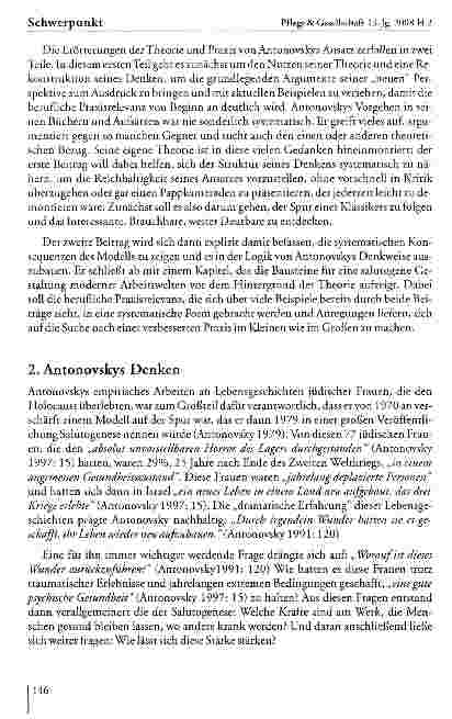 Vorschauseite 5: Antonovsky - Theorie und Praxis der Salutogenese