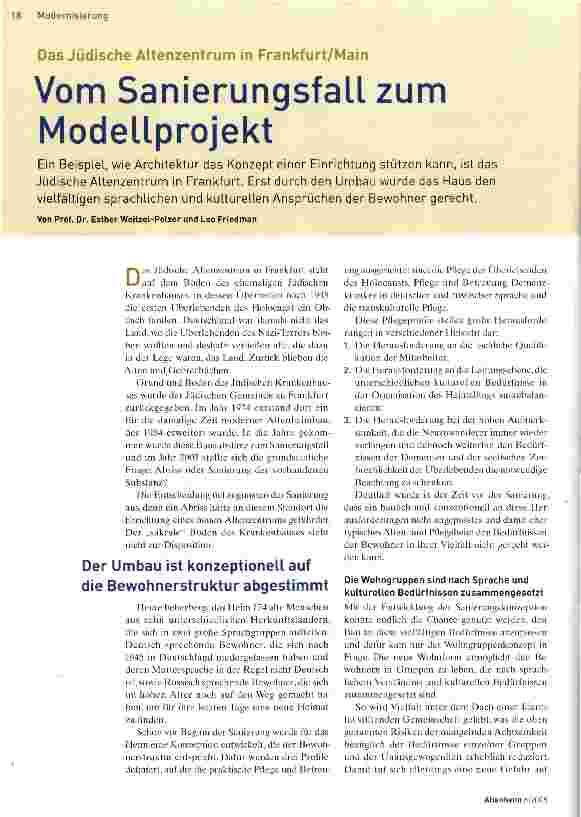 Vorschauseite 1: Vom Sanierungsfall zum Modellprojekt