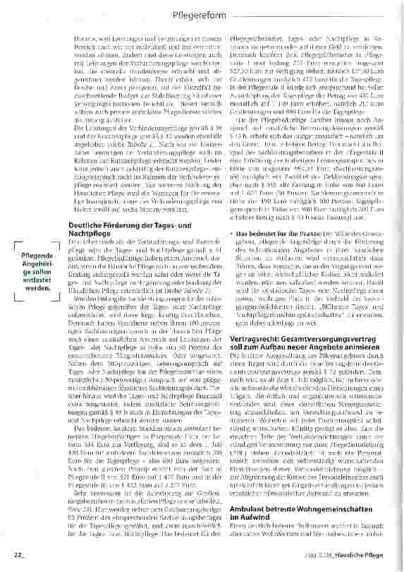 Vorschauseite 3: Perspektiven für Pflegedienste