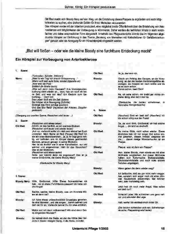 Vorschauseite 3: Ein Hörspiel produzieren: ein sinnvolles Projekt für den Pflegeunterricht