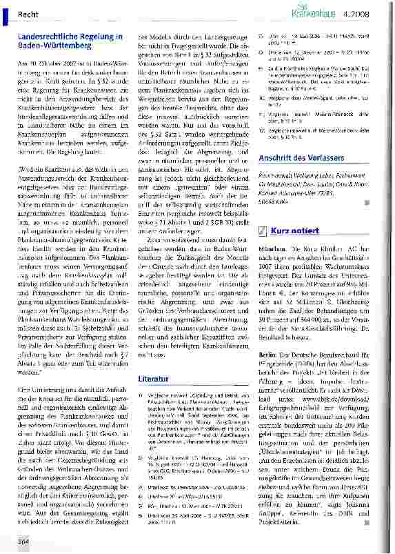 Vorschauseite 3: Plankrankenhäuser, Privatkliniken und die private Krankenversicherung