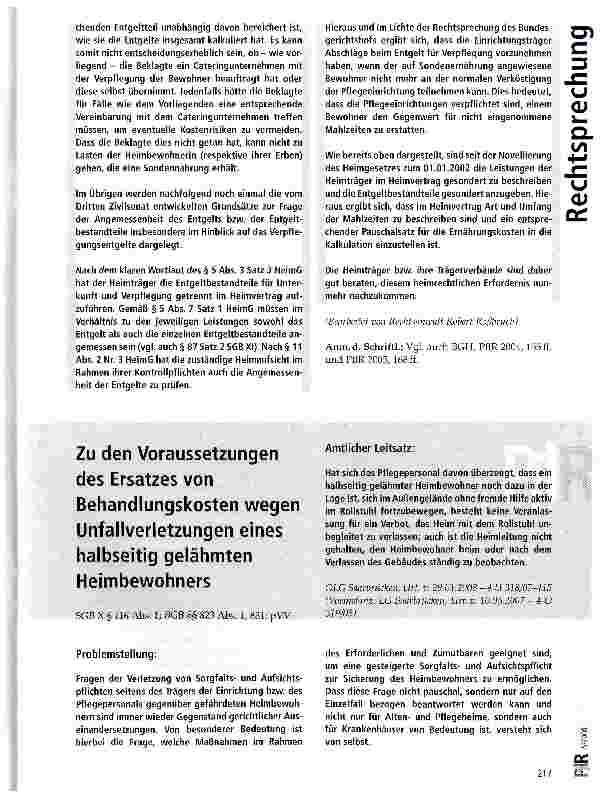Vorschauseite 3: Erstattung ersparter Verpflegungskosten bei Sondennahrung