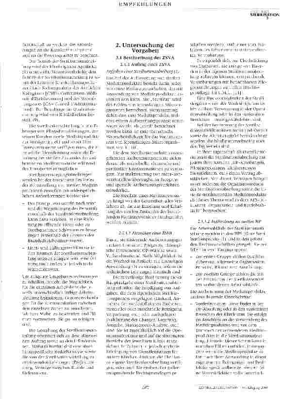 Vorschauseite 2: Baulich-räumliche Gestaltung von Sterilisationsabteilungen