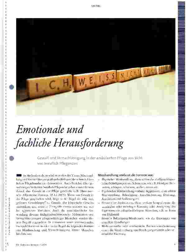 Vorschauseite 1: Emotionale und fachliche Herausforderung