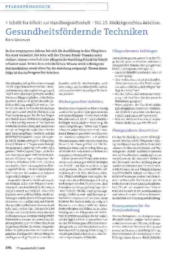 Vorschauseite 1: Gesundheitsfördernde Techniken