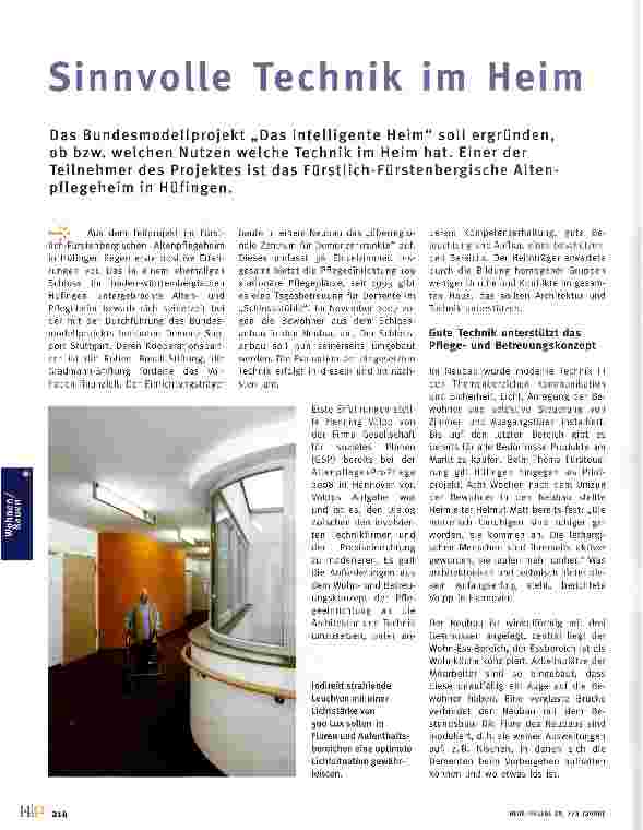 Vorschauseite 1: Sinnvolle Technik im Heim