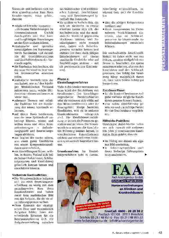 Vorschauseite 3: Die richtige Person für die Topposition. Bei Besetzungen im Topmanagement reduziert strukturiertes Vorgehen die Risiken