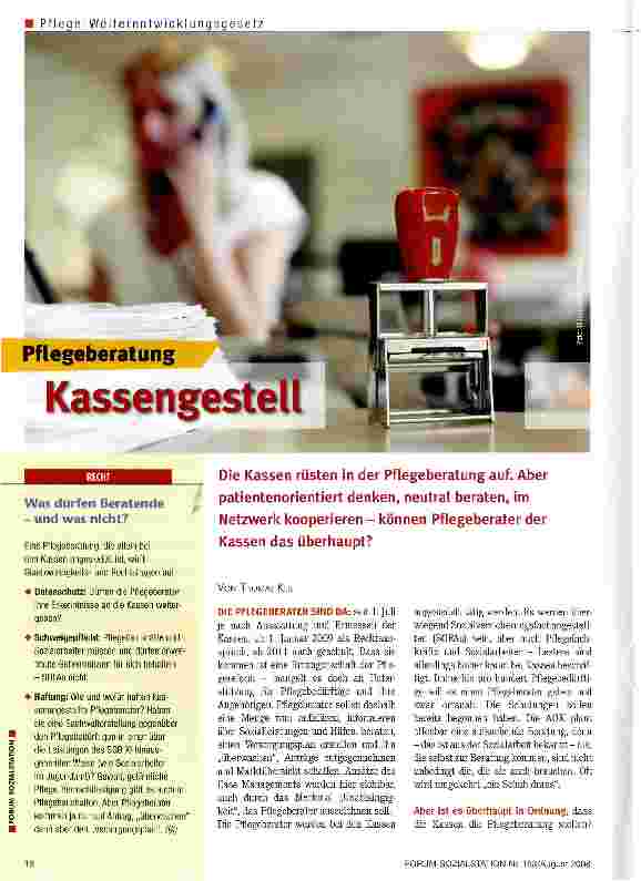 Vorschauseite 1: Pflegeberatung Kassengestell
