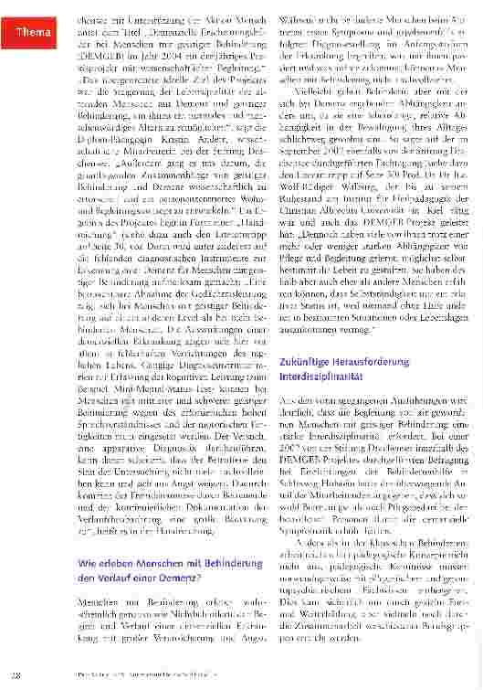 Vorschauseite 2: Geistige Behinderung und Demenz