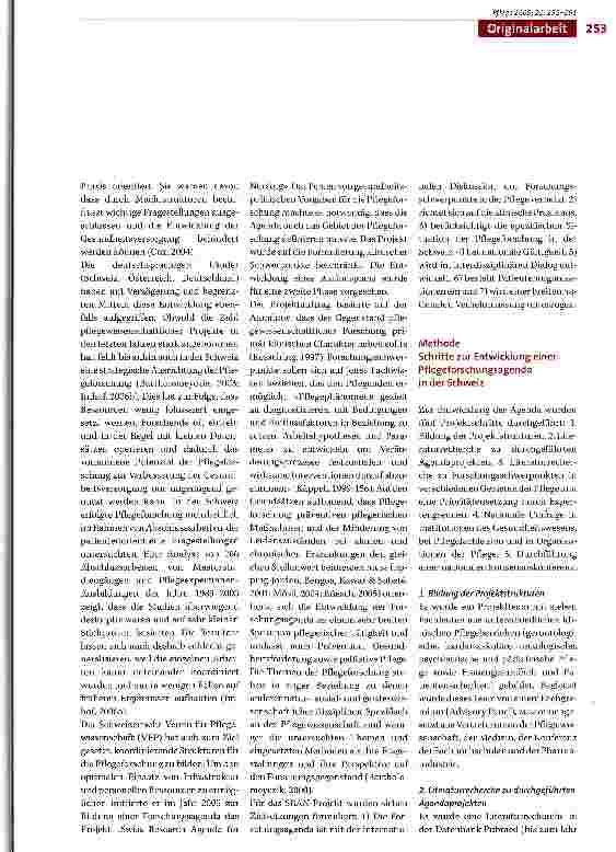 Vorschauseite 2: Swiss Research Agenda for Nursing (SRAN) Die Entwicklung einer Agenda für die klinische Pflegeforschung in der Schweiz