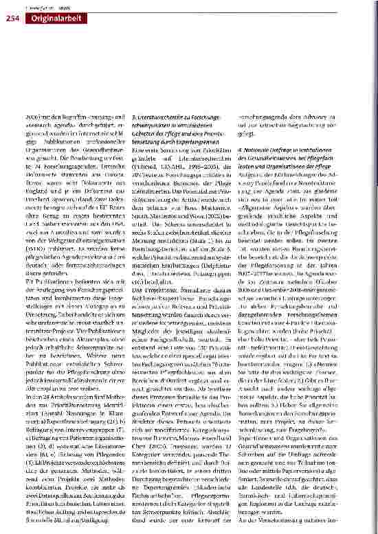 Vorschauseite 3: Swiss Research Agenda for Nursing (SRAN) Die Entwicklung einer Agenda für die klinische Pflegeforschung in der Schweiz