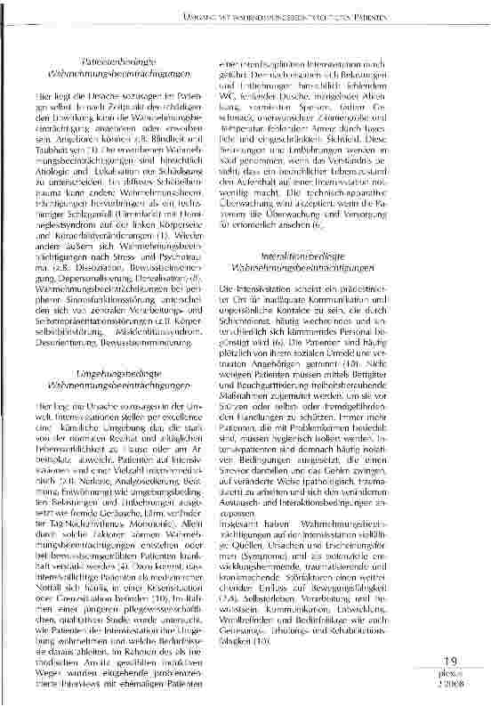 Vorschauseite 2: UMGANG MIT WAHRNEHMUNGSBEEINTRACHTIGTEN PATIENTEN