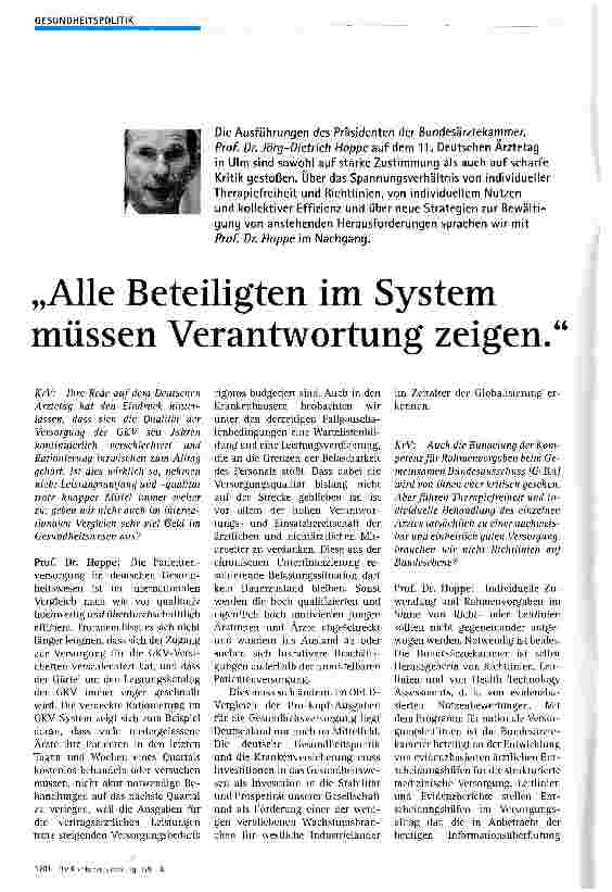 Vorschauseite 1: Alle Beteiligten im System müssen Verantwortung zeigen