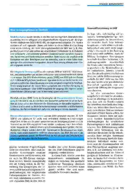 Vorschauseite 3: Disease-Management-Programme im Morbi-RSAZukunftsfähiges Versorgungskonzept oder Auslaufmodell?
