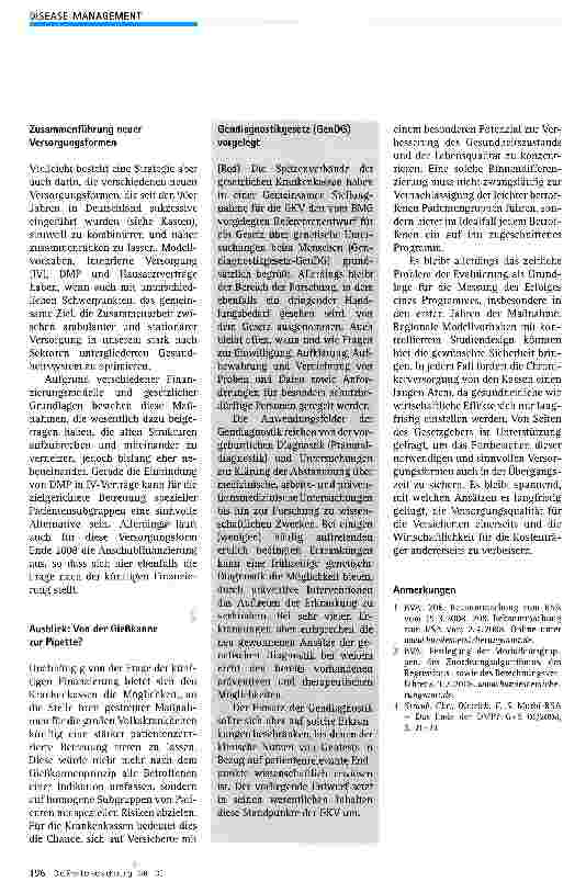Vorschauseite 4: Disease-Management-Programme im Morbi-RSAZukunftsfähiges Versorgungskonzept oder Auslaufmodell?