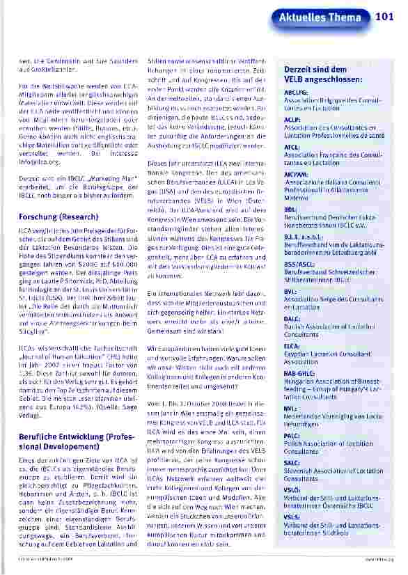 Vorschauseite 2: Ein weltweites Netzwerk von professionellen Stillberaterinnen