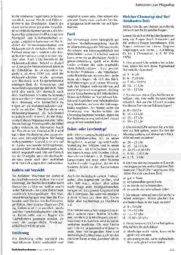 Vorschauseite 2: Chronobiologie als Nachtdiensthilfe