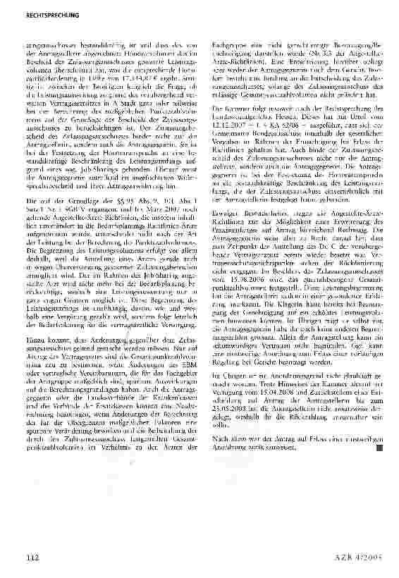 Vorschauseite 2: Honorarvergütung eines im Rahmen des Job-Sharing angestellten Arztes