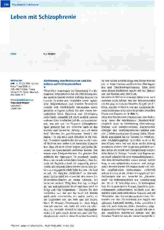 Vorschauseite 1: Leben mit Schizophrenie