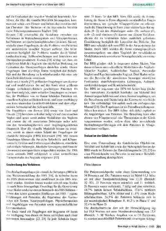 Vorschauseite 3: Der Beobachtungsbogen für räumliche Störungen (BRS)