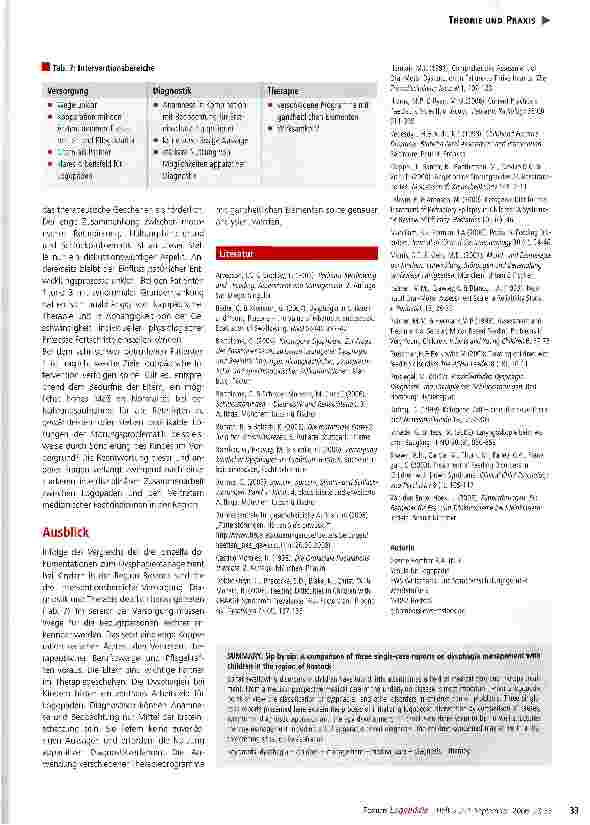 Vorschauseite 6: Schluck für Schluck: Vergleich von drei Einzelfalldokumentationen zum Dysphagiemanagement bei Kindern in der Region Rostock