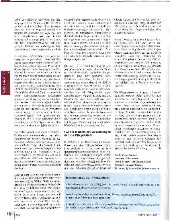 Vorschauseite 2: Pflegesatzverhandlungen -nach dem 1. Juli...