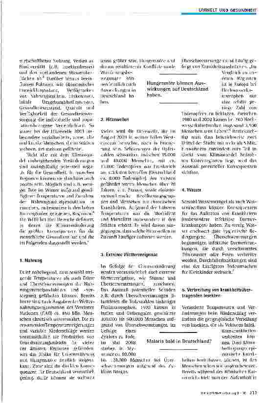 Vorschauseite 2: Auswirkungen des Klimawandels auf die Gesundheit