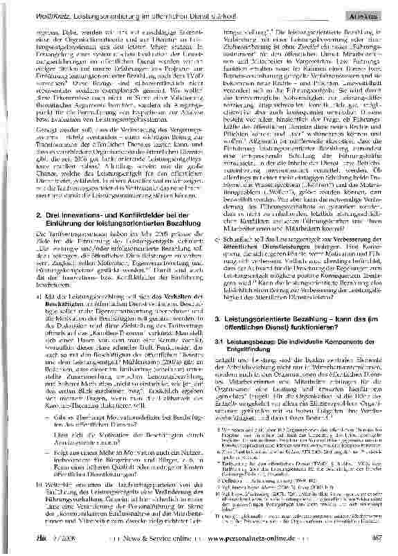 Vorschauseite 2: Die Leistungsorientierung im öffentlichen Dienst stärken!