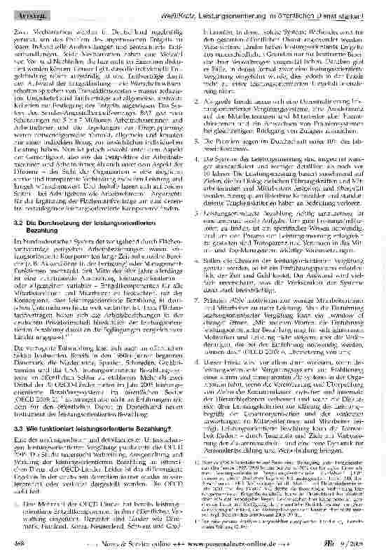Vorschauseite 3: Die Leistungsorientierung im öffentlichen Dienst stärken!