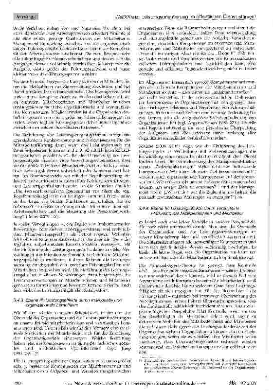 Vorschauseite 5: Die Leistungsorientierung im öffentlichen Dienst stärken!