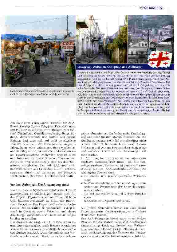 Vorschauseite 2: ASA-AuslandsprojektPflegerische Unterstützung in Georgien