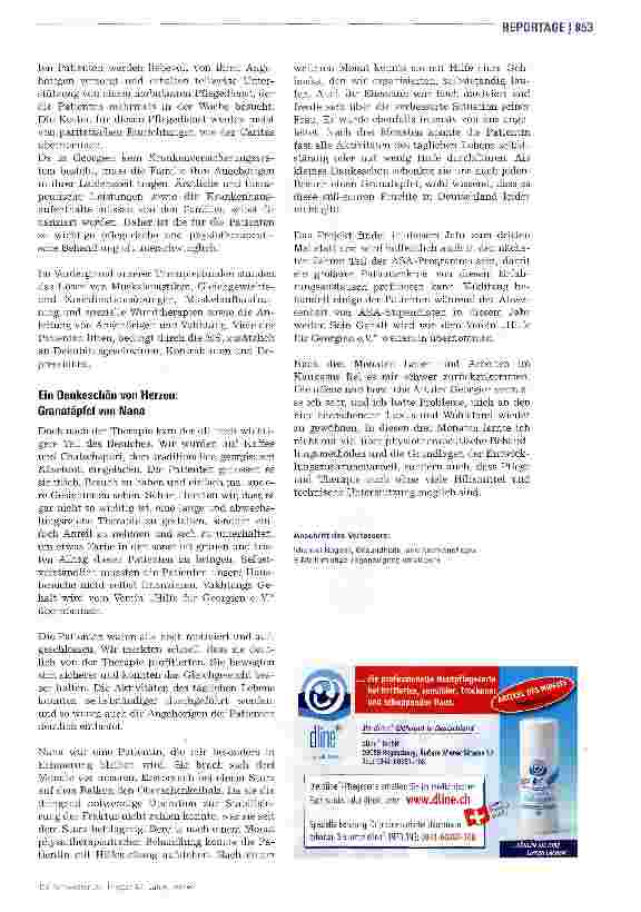 Vorschauseite 4: ASA-AuslandsprojektPflegerische Unterstützung in Georgien