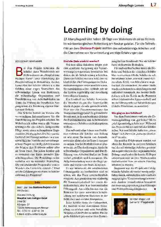 Vorschauseite 1: Learning by doing