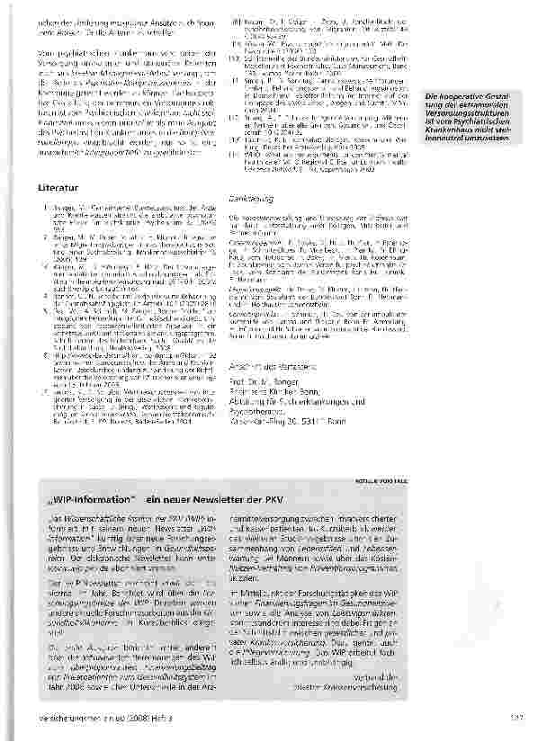 Vorschauseite 6: Integrative Ansätze im psychiatrischen Krankenhaus verbessern dauerhaft ambulante lokale Behandlungsstrukturen