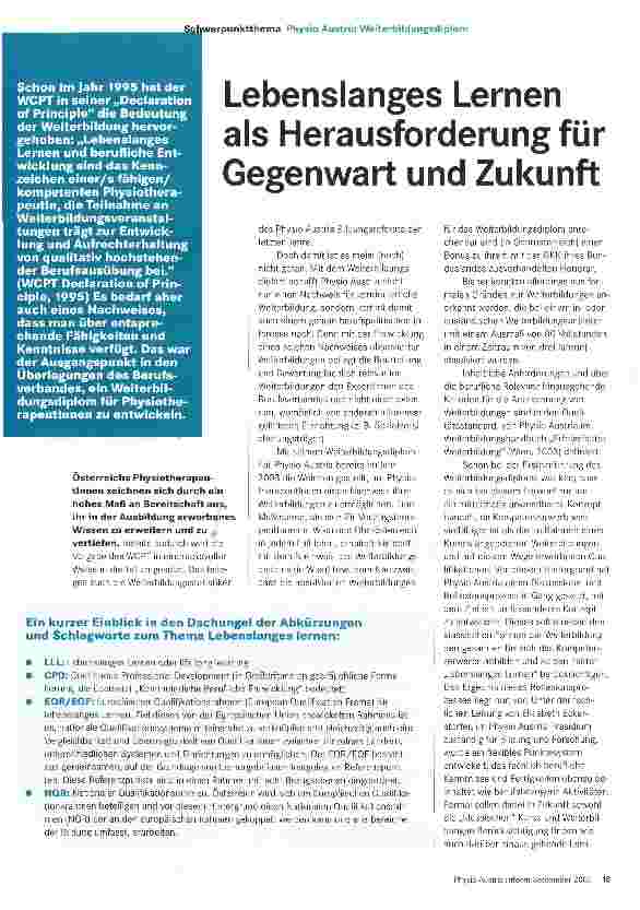 Vorschauseite 1: Lebenslanges Lernen als Herausforderung für Gegenwart und Zukunft
