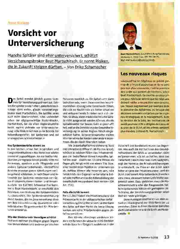 Vorschauseite 1: Vorsicht vor Unterversicherung