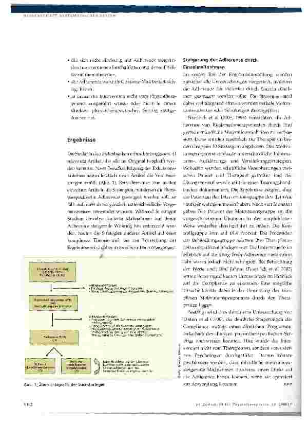 Vorschauseite 4: Der Patient - »eine große Unbekannte« im TherapieprozessEin systematischer Review zum Thema Adherence in der Physiotherapie Thomas Messner