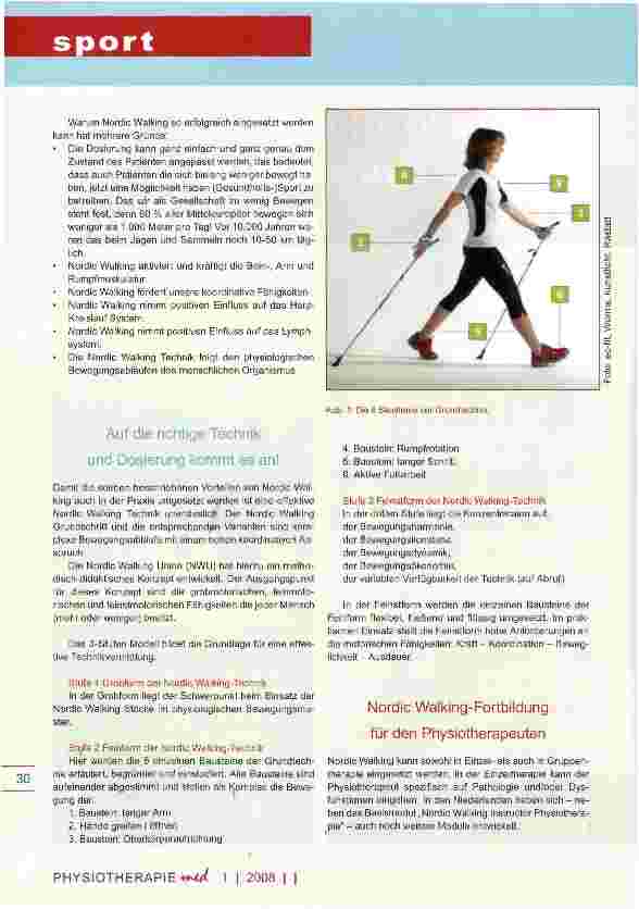 Vorschauseite 2: Nordic Walking in der Physiotherapie Teil I - Einführung