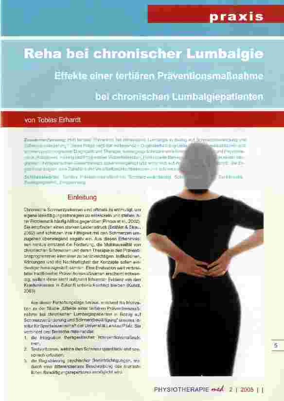 Vorschauseite 1: Reha bei chronischer Lumbalgie