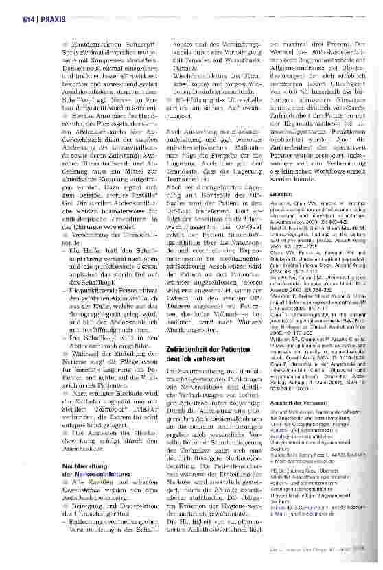 Vorschauseite 6: Anästhesieverfahren Ultraschallgestützte Punktionstechniken in der Regionalanästhesie