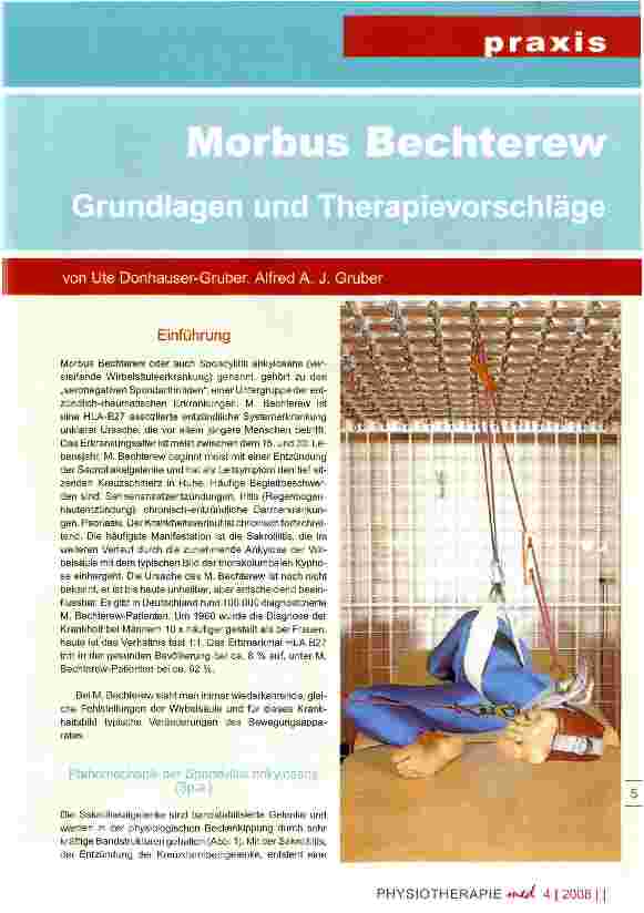Vorschauseite 1: Morbus Bechterew Grundlagen und Therapievorschläge