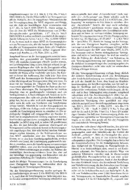 Vorschauseite 4: Medizinisches Versorgungszentrum (MVZ) muss am Vertragsarztsitz alle ärztlichen Leistungen erbringen, um fachübergreifend tätig zu sein