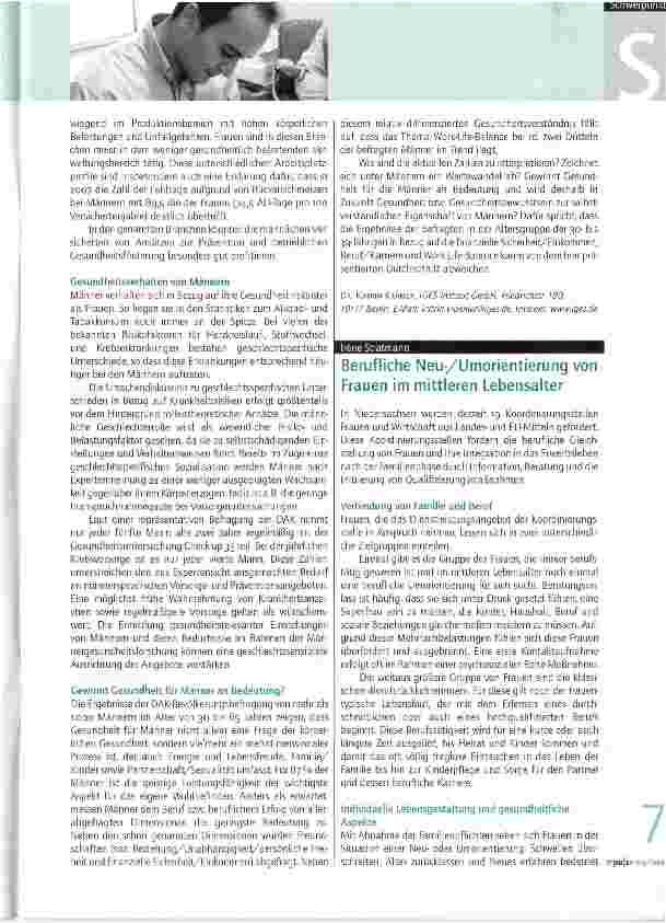 Vorschauseite 1: Berufliche Neu-/Umorientierung von Frauen im mittleren Lebensalter