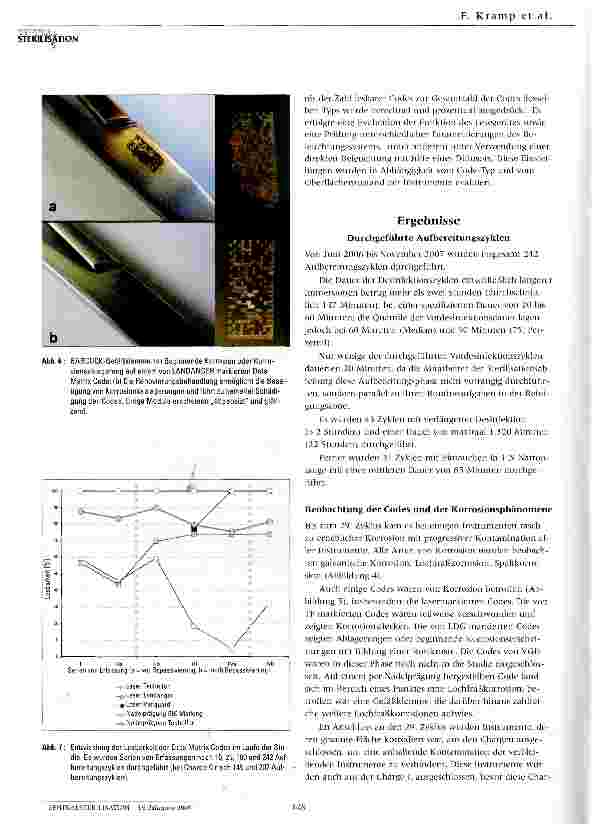 Vorschauseite 5: Identifizierung von chirurgischen Instrumenten anhand von Data Matrix CodesZuverlässigkeit der Laserund Nadelprägungs-Markierungsverfahren