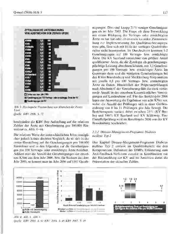 Vorschauseite 5: Qualitätsberichte der Kassenärztlichen Vereinigungen im Vergleich