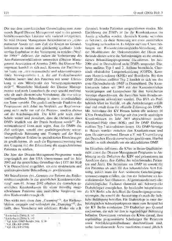 Vorschauseite 6: Qualitätsberichte der Kassenärztlichen Vereinigungen im Vergleich